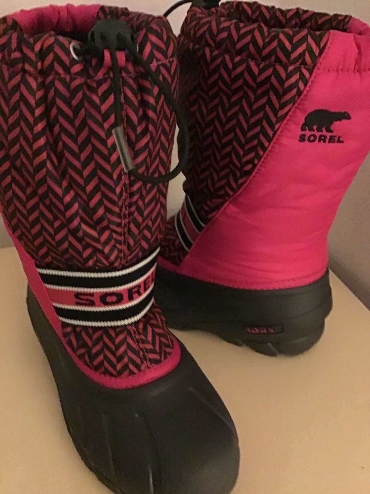 Sorel women waterproof insulated canvas winter snow boots Size 7 Euro 38