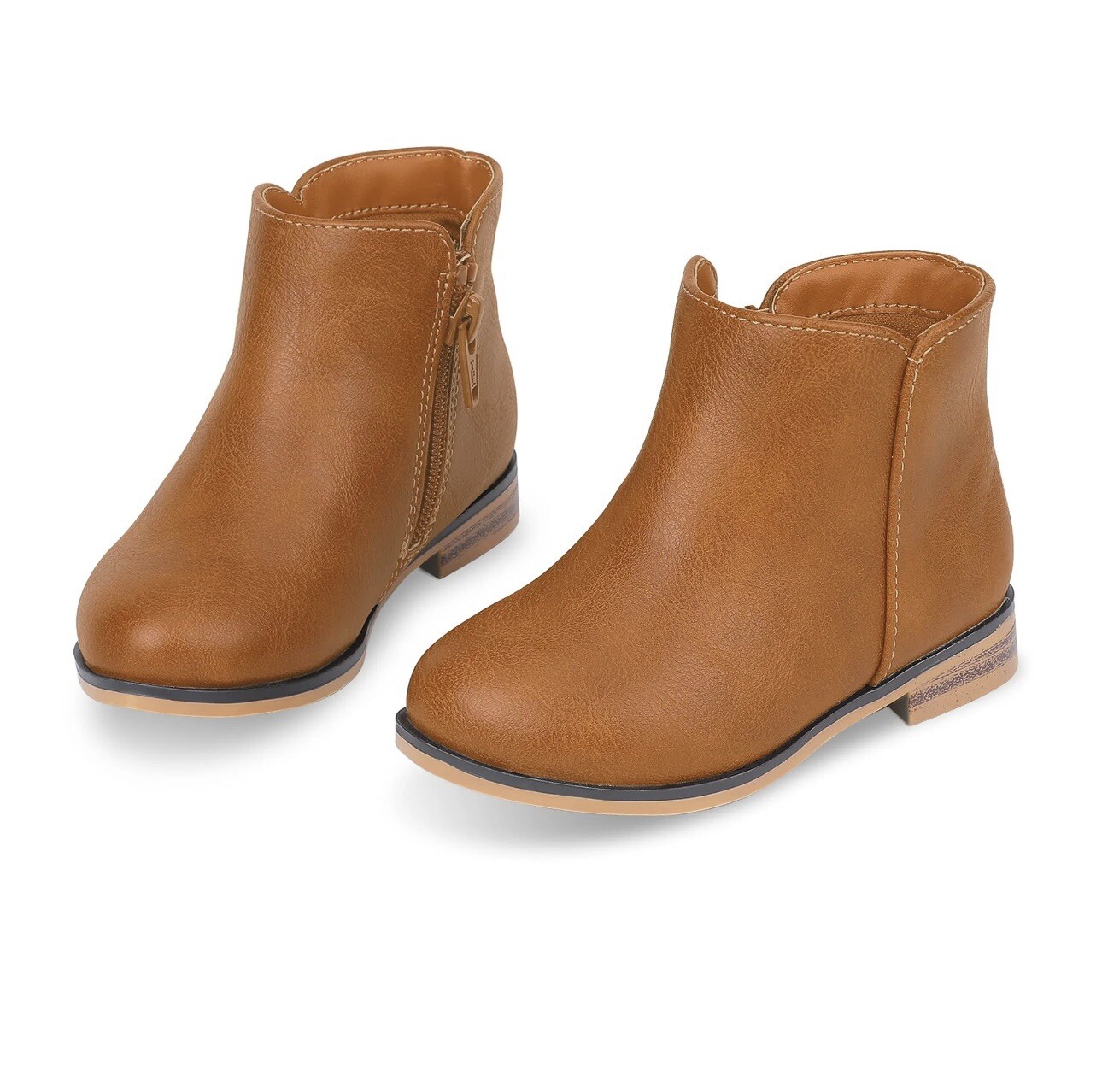 NCCB Girls Boots Low Heels Ankle Booties Slip-on boots for Baby Girls