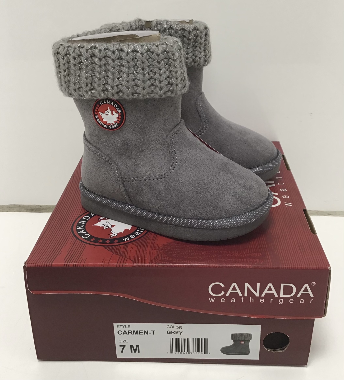 Canada Weathergear Girls Boots Carmen in Grey Toddler US Size 7M