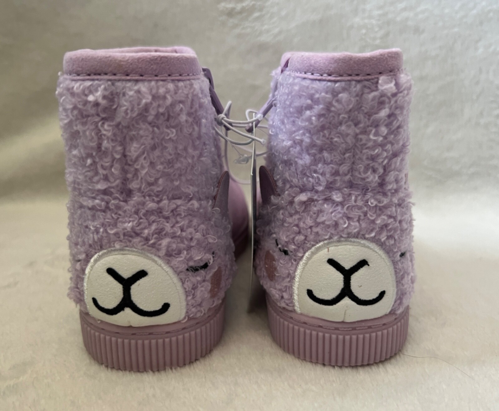 Cat & Jack Toddler Girls Boots Sz 11 Keely Animal Shearling Faux Fur Purple