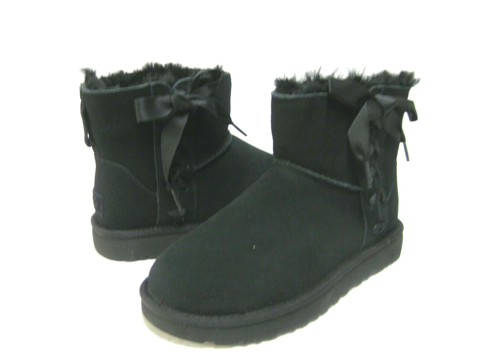 UGG LACE MINI WOMEN BOOTS SUEDE BLACK US 9 /UK 7 /EU 40