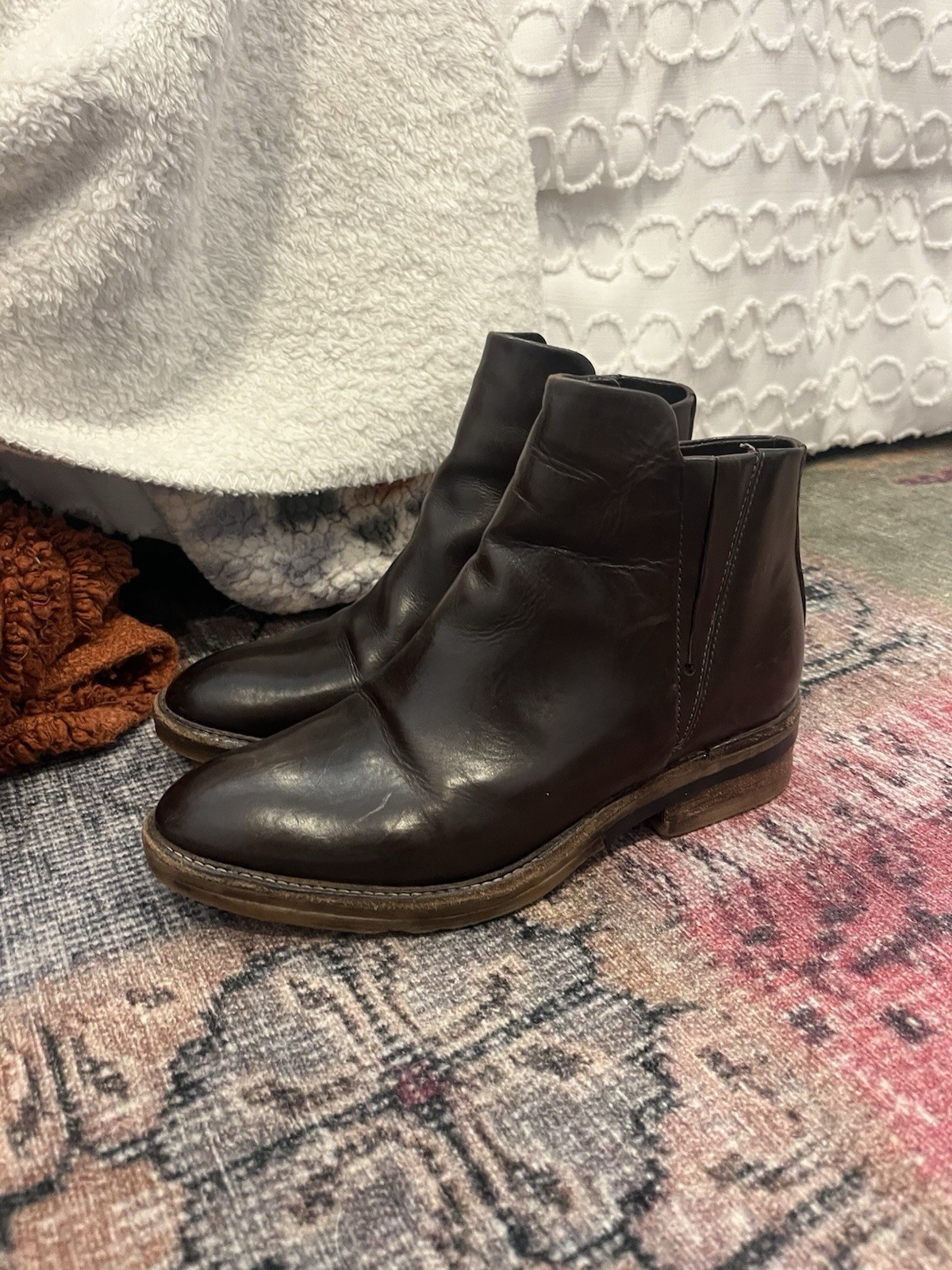 A.S. 98 Leather Ankle Chelsea Women Boots Sz 6 US 37 EU