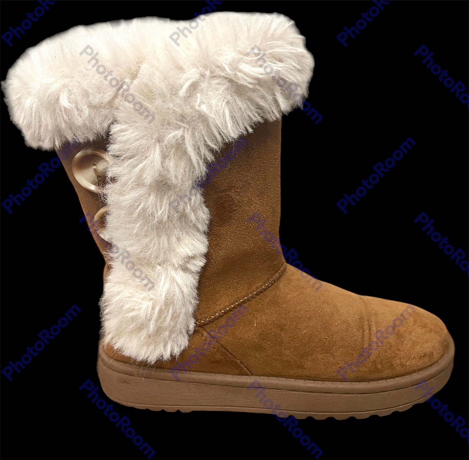 *SO Girls Boots Sz 2 Kohl’s Sophia Chestnut Brown Suede Winter Boots Snow Shoes*