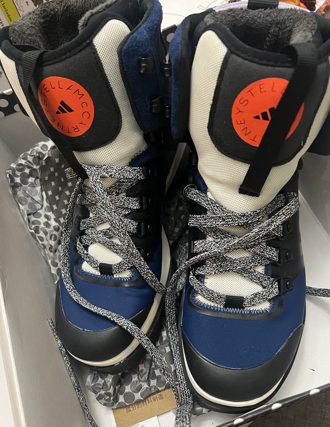 Adidas X Stella McCartney Eulampis Hiking Boots Lace Up Insulated Winter NEW 7