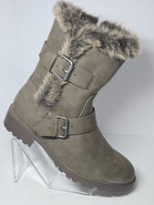 STEVE MADDEN GIRLS Size Youth Size 4 BOOTS Dress W/Faux fur Trim