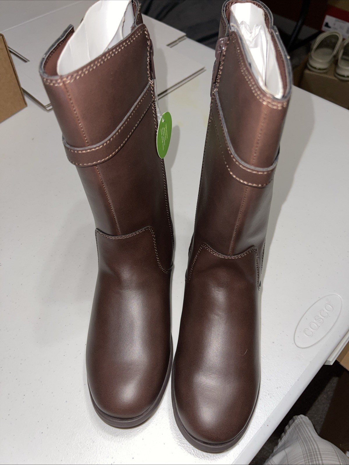 Stride Rite Josephine Girls Boots Brown Size 4m Zip Up
