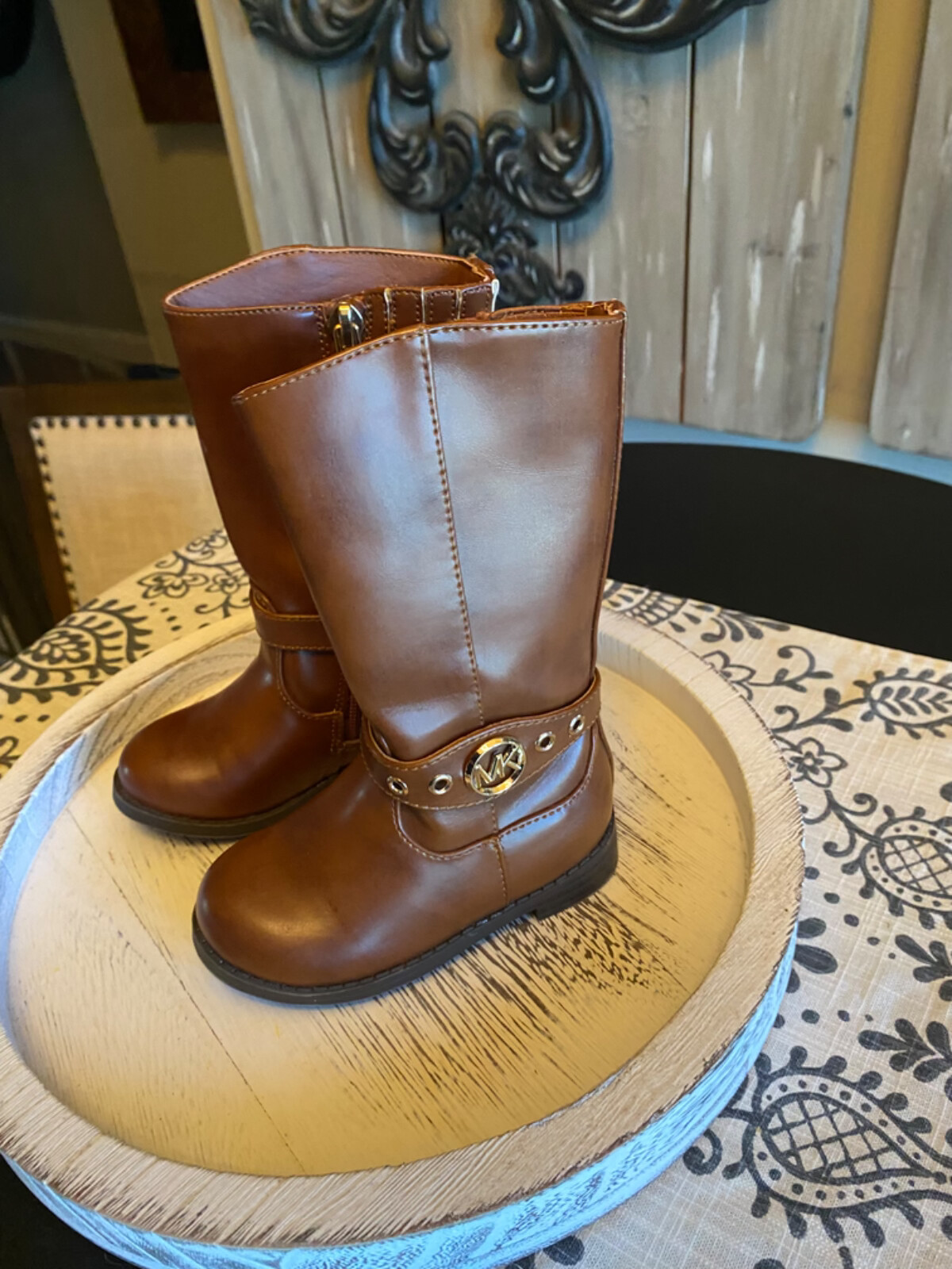 Michael Kors Girls’ Boots – Size 5 – Brown Leather – Excellent Condition!
