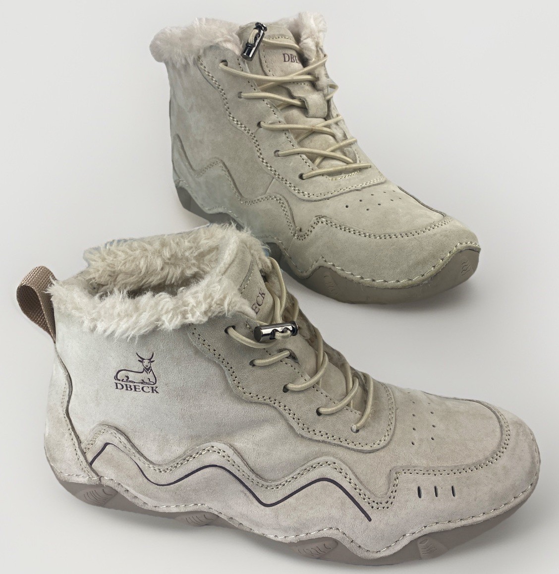 Dbeck® SnowStride Women Sz 7.5 Boots. Warm Snow Winter Hiking Walking. Wide Toe