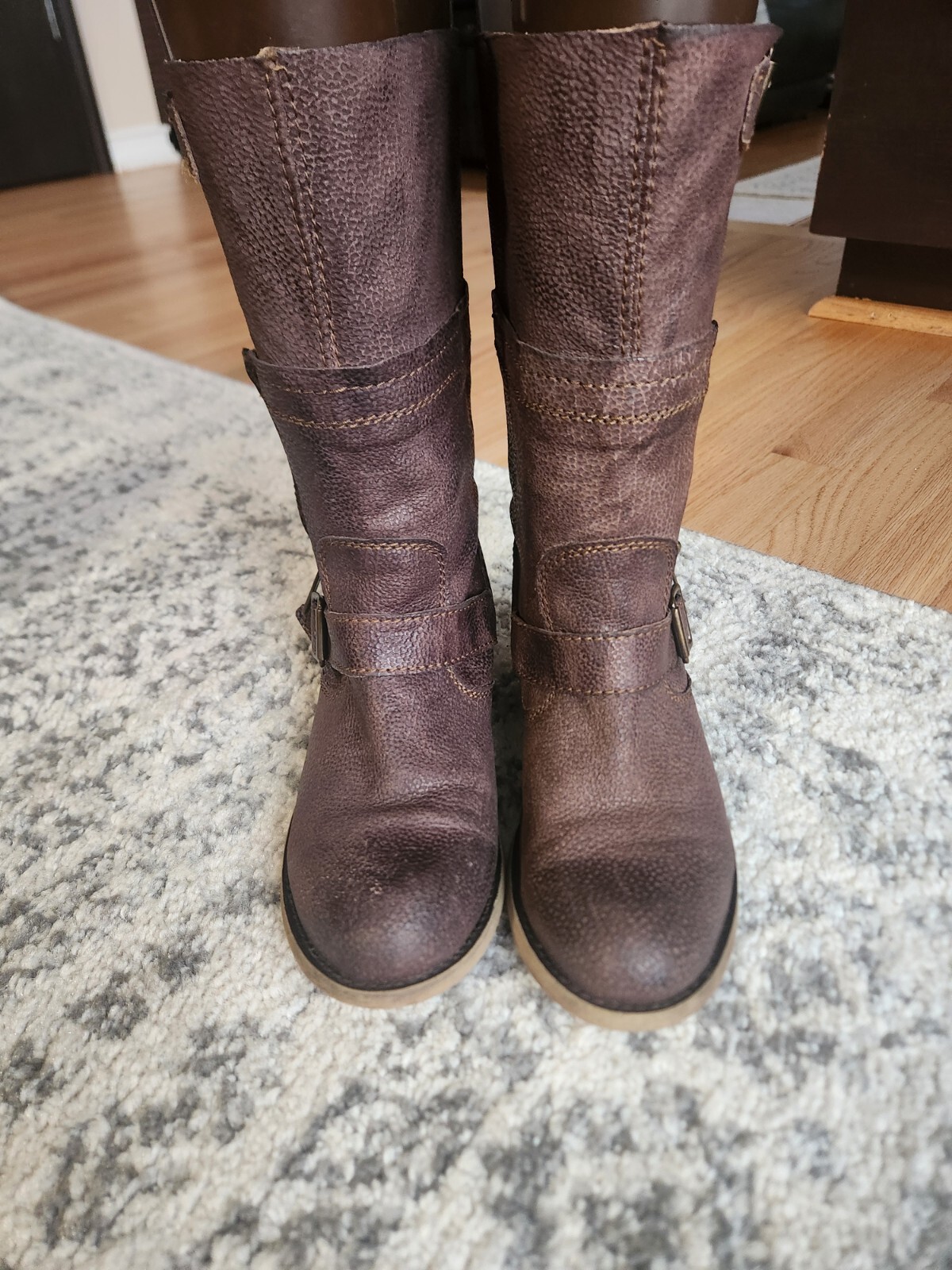 steven madden motorcycle women boots,size 7.5,brown leather
