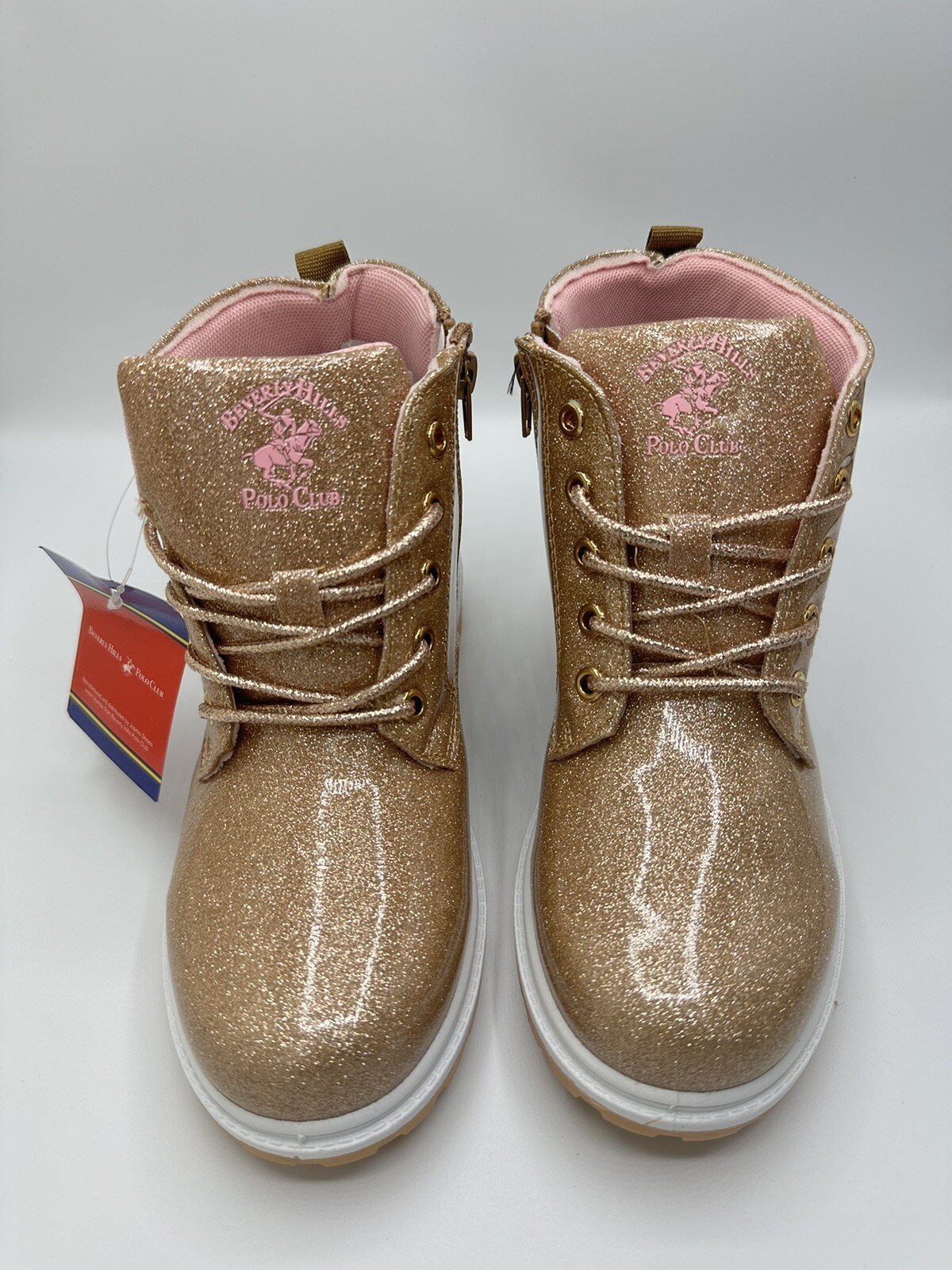 Beverly Hills Polo Club Girls Boots Gold Color  Size3 NEW Free shipping Nice