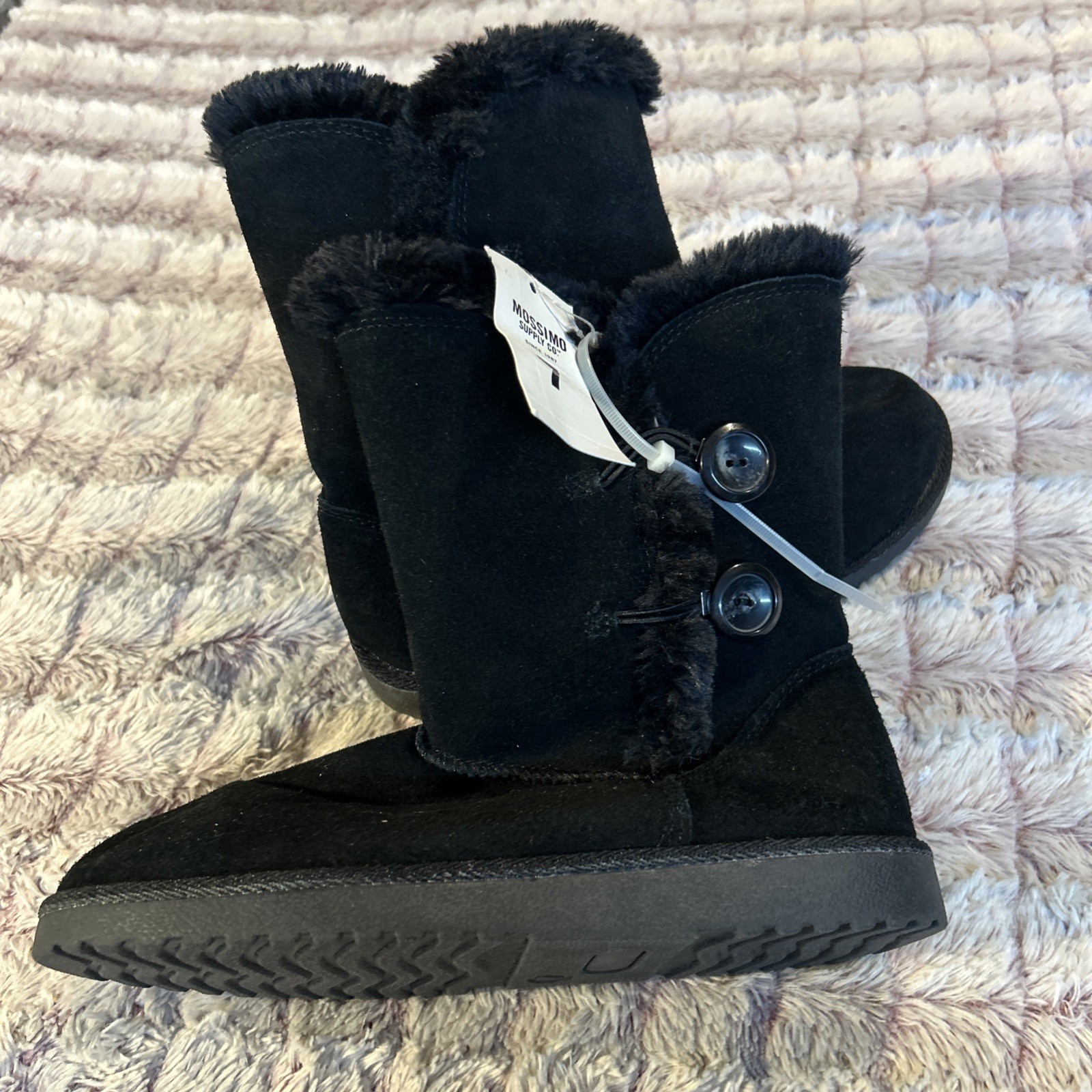 New Mossimo Black Women Winter Boots Size 7