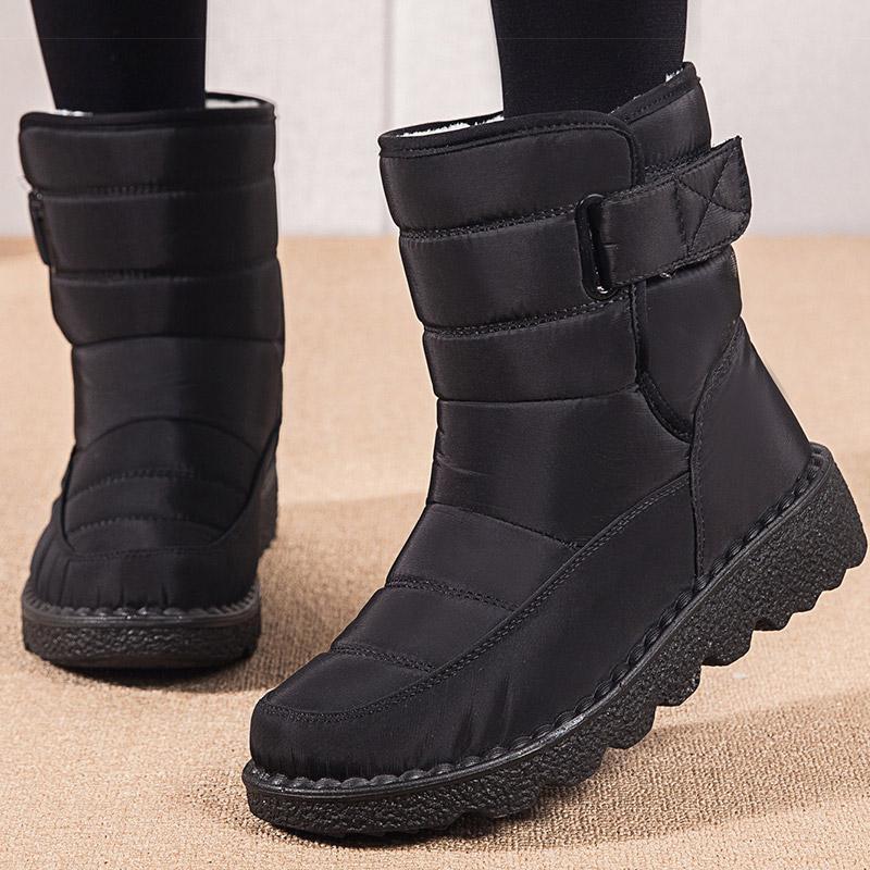 Women Boots 2025 Winter Shoes Woman Waterproof Snow Boots Winter Warm Fur Botas