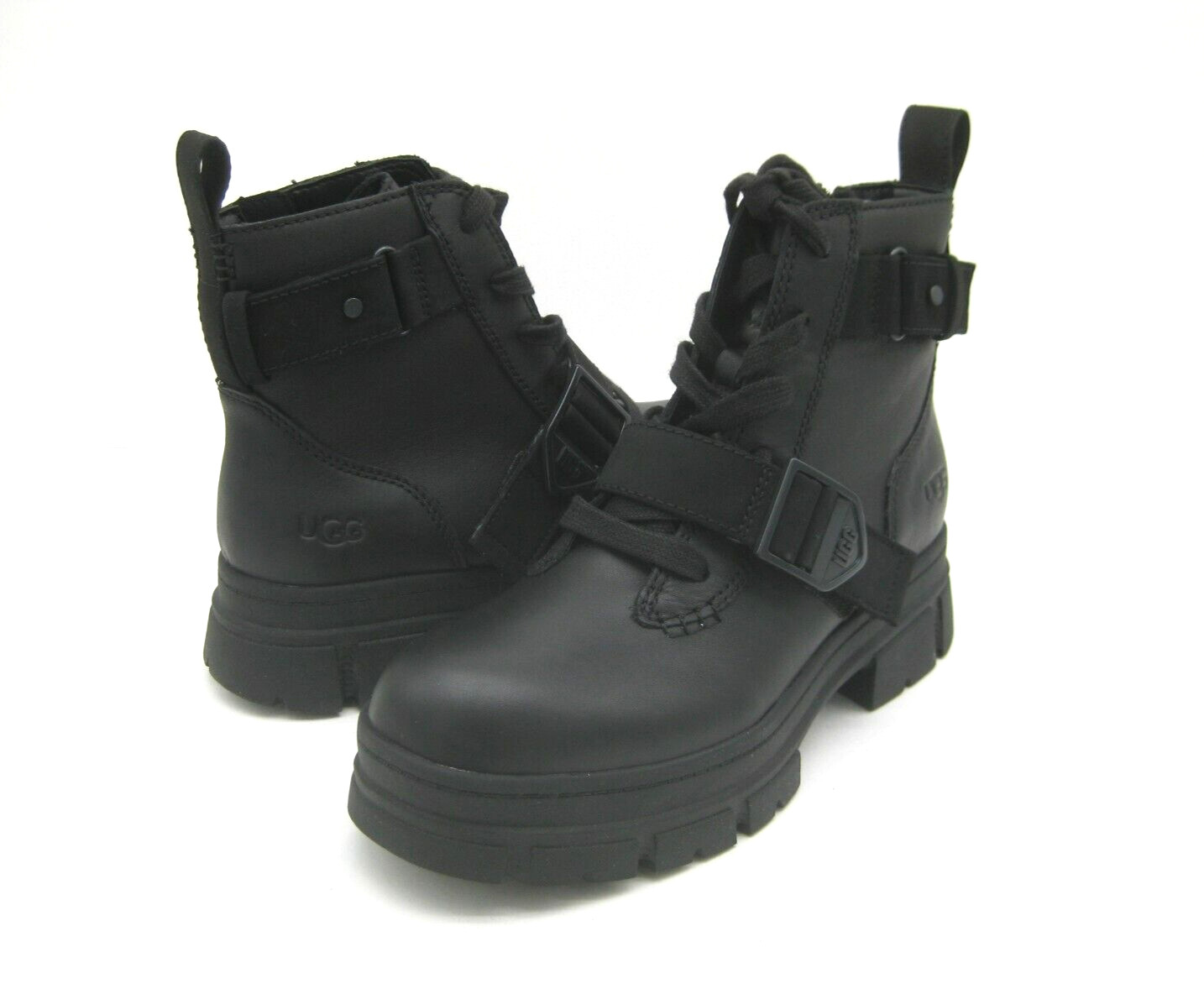 UGG ASHTON LACE UP WOMEN LEATHER BOOTS BLACK US 6 /UK 4 /EU 37 /JP 23