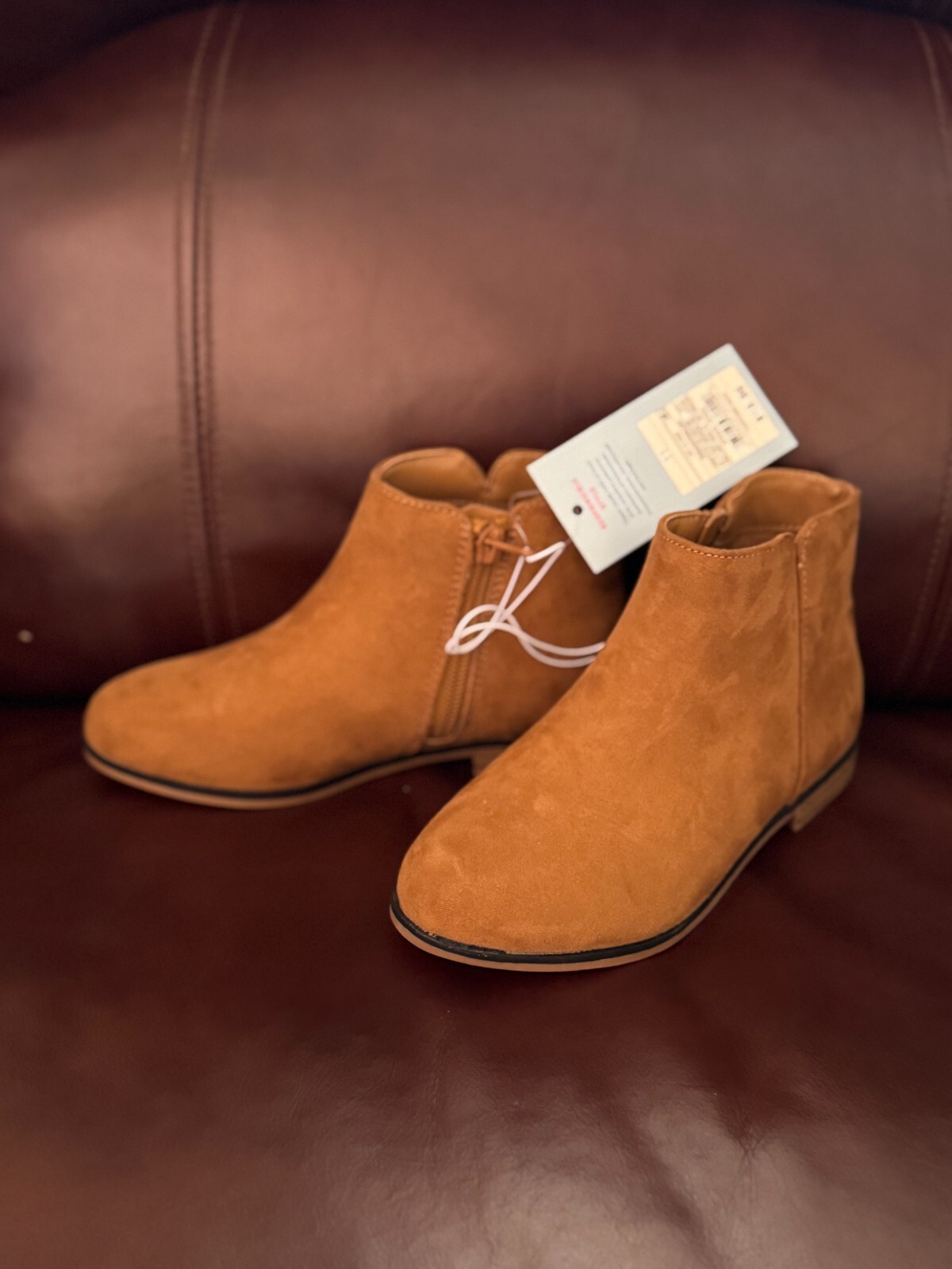 CAT & JACK GIRLS BOOTS SIZE 11 COGNAC PENELOPE NEW