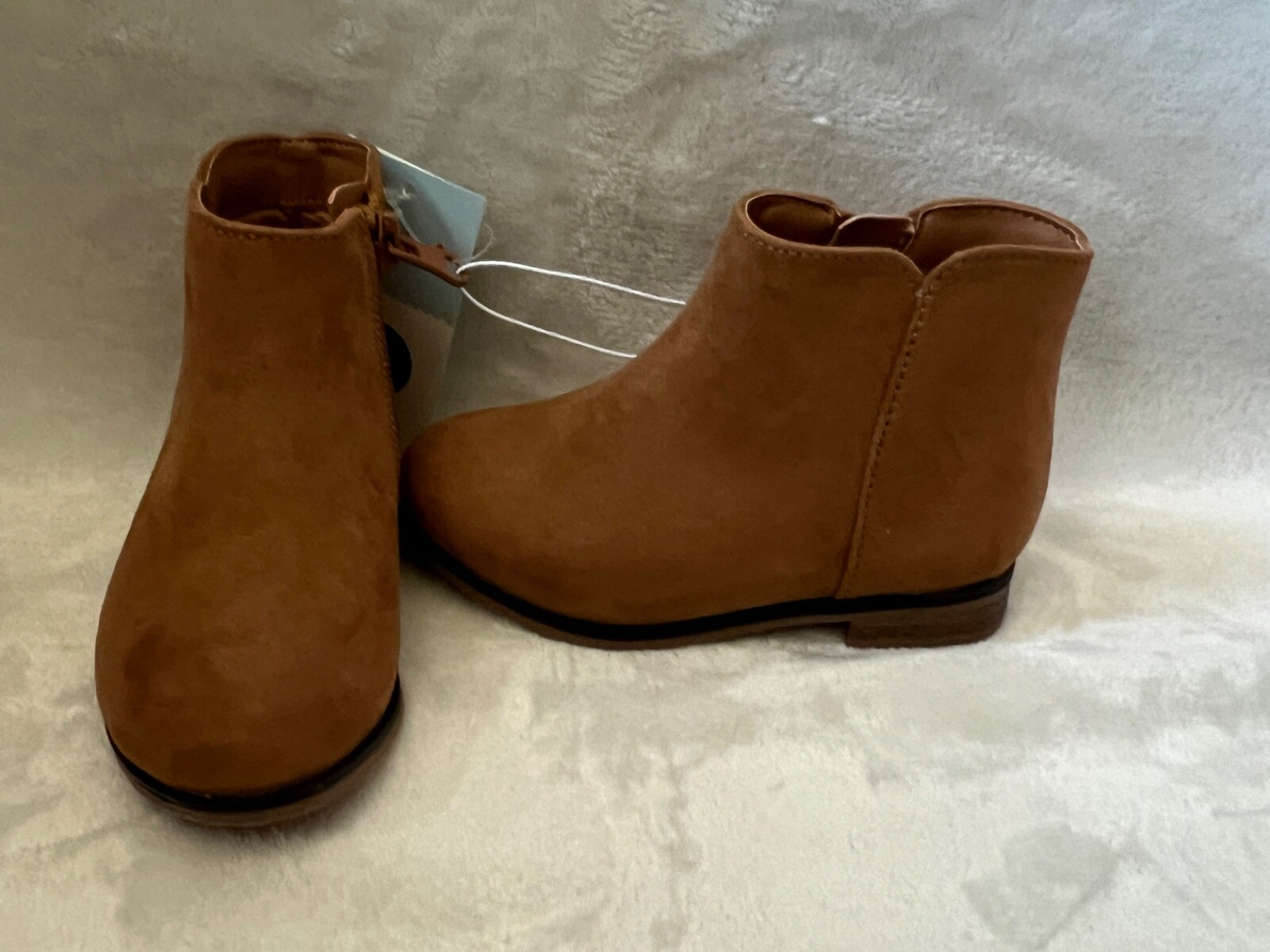 Cat & Jack Boots Toddler Girls Sz 7 Penelope Brown Booties Zipper