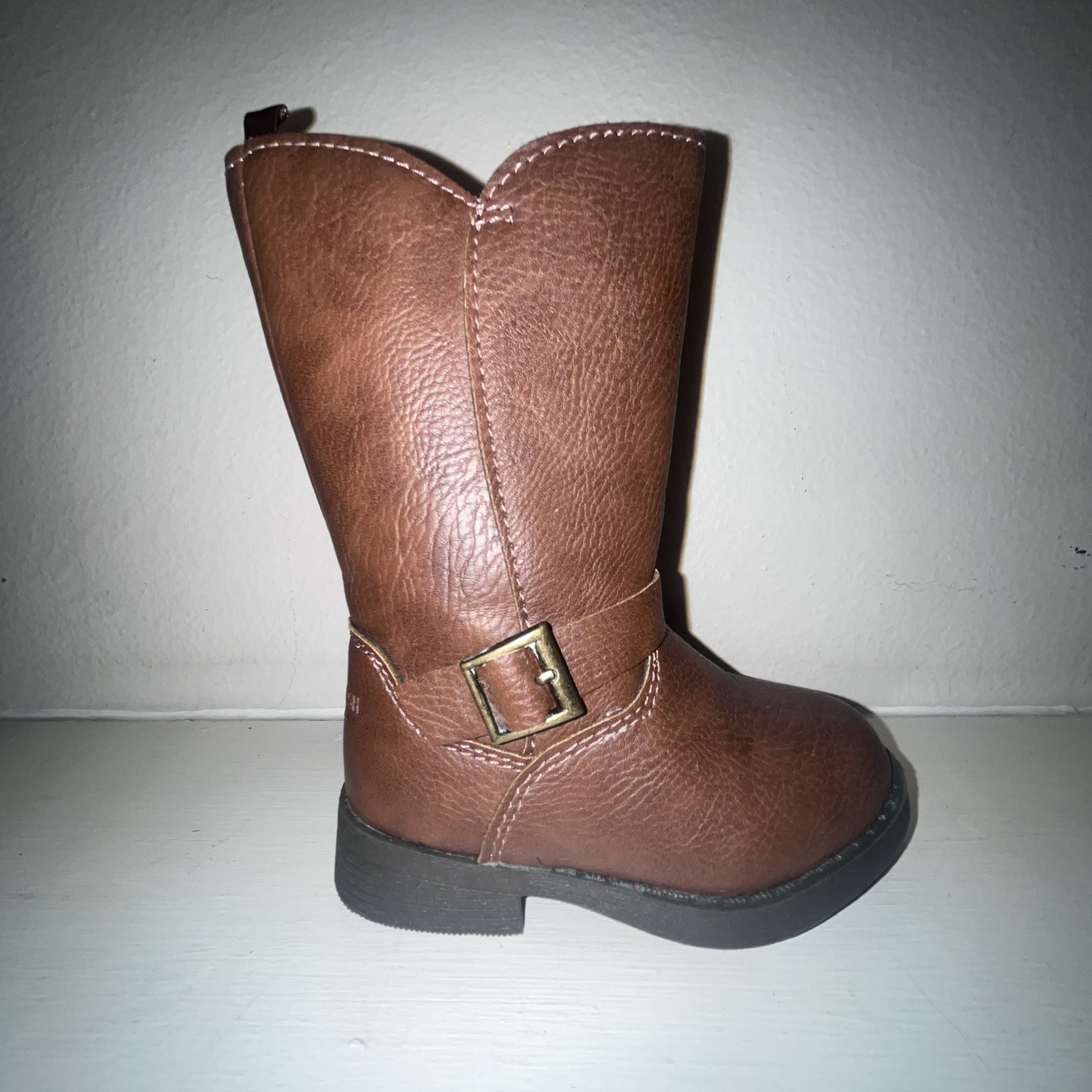 Osh Kosh Brown Girls Boots Lumi Riding Toddler Size 5M Preowned