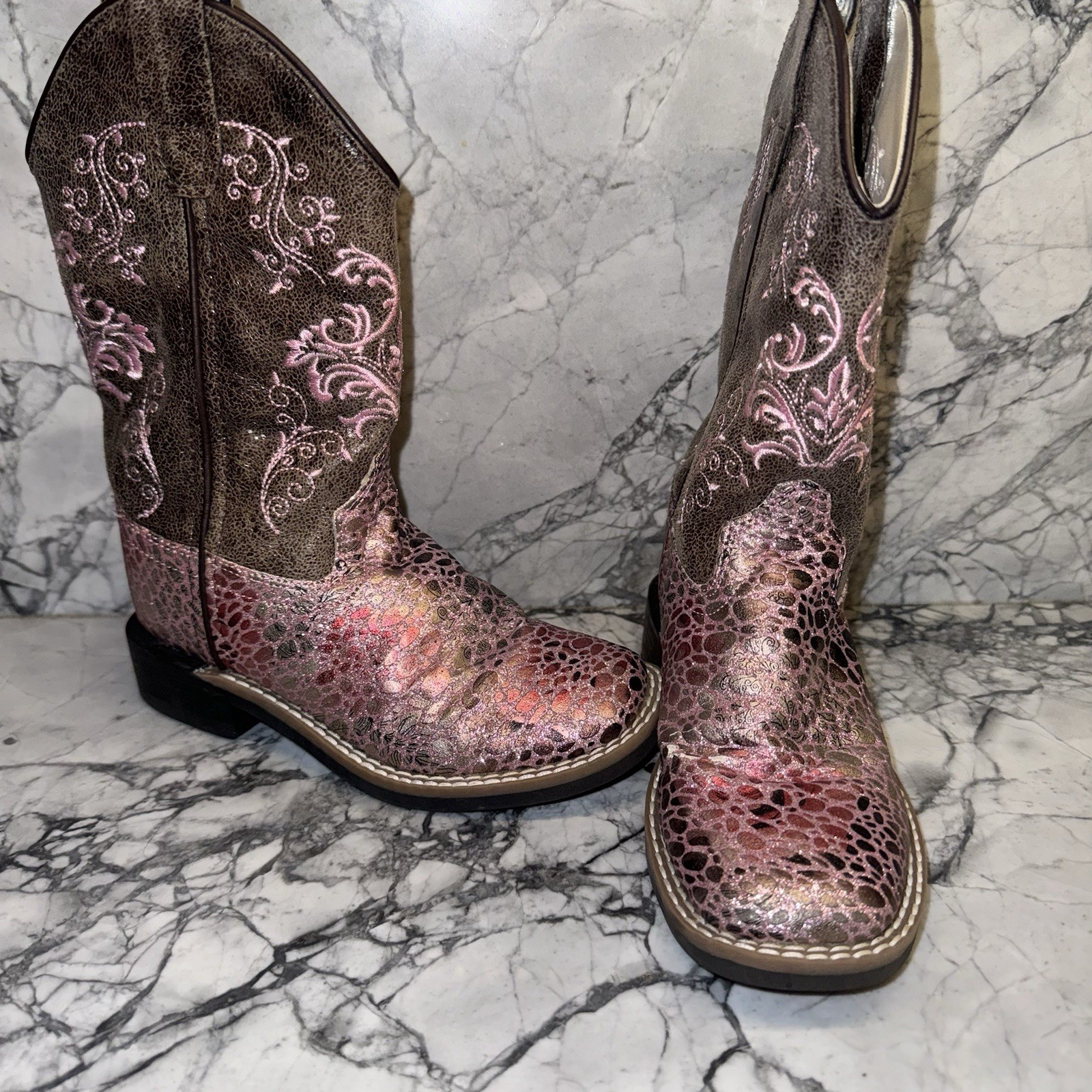 Shyanne Girls Boots Size 11C Cowboy Western Sparkle Glitter Girls