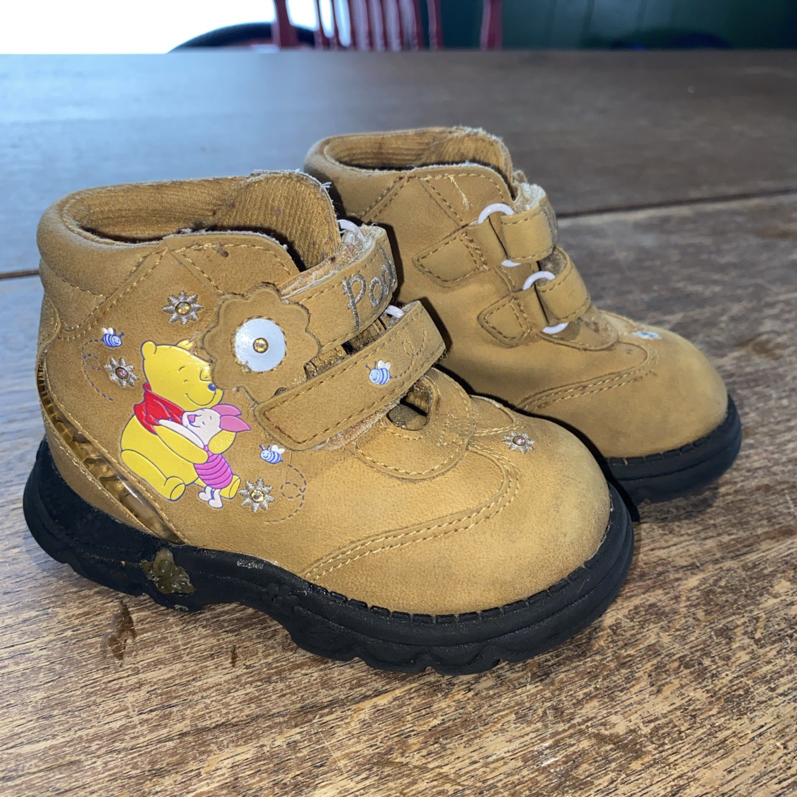 Vintage Winnie The Pooh Toddler Girls Boots Size 5 Disney Pooh Rare PIGLET
