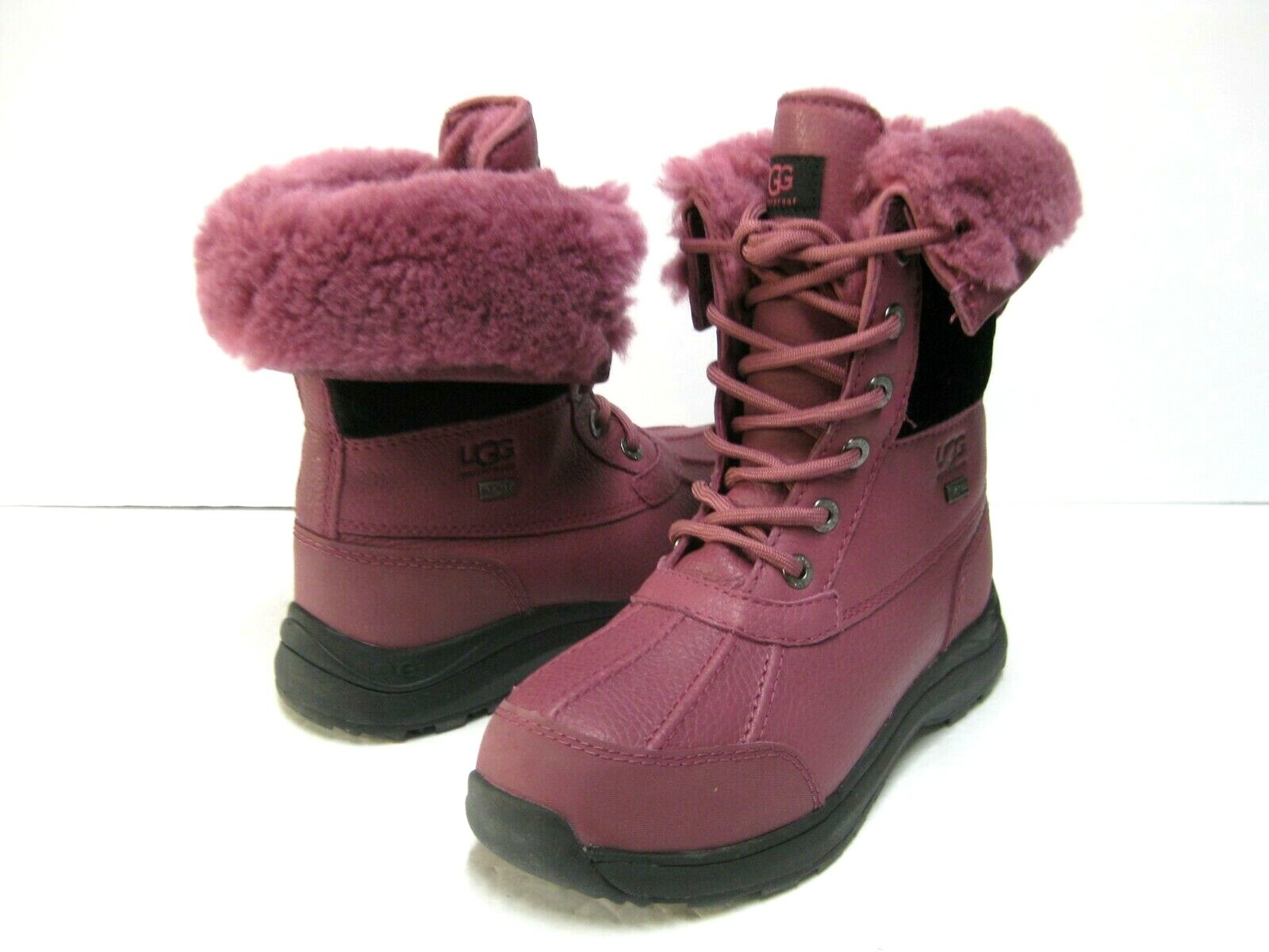 UGG ADIRONDACK III WOMEN WINTER BOOTS LEATHER BURGUNDY US 7.5 /UK 5.5 /EU 38.5