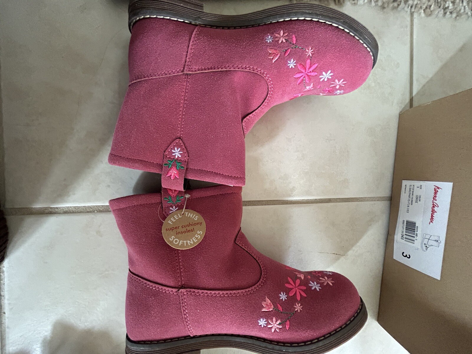 HANNA ANDERSSON Faux Suede Girls Boots Size 3