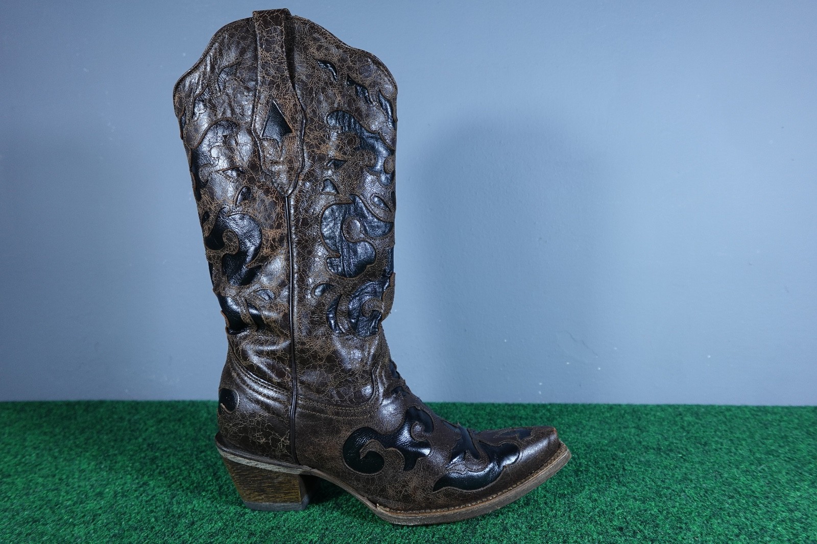Corral Women Boots Size 8 W Leather Brown Cowboy Snip toe C1957