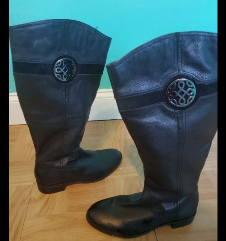 Franko Fortini Women Winter Boots 8M Knee high Stamford W Calf  Zipper Leather