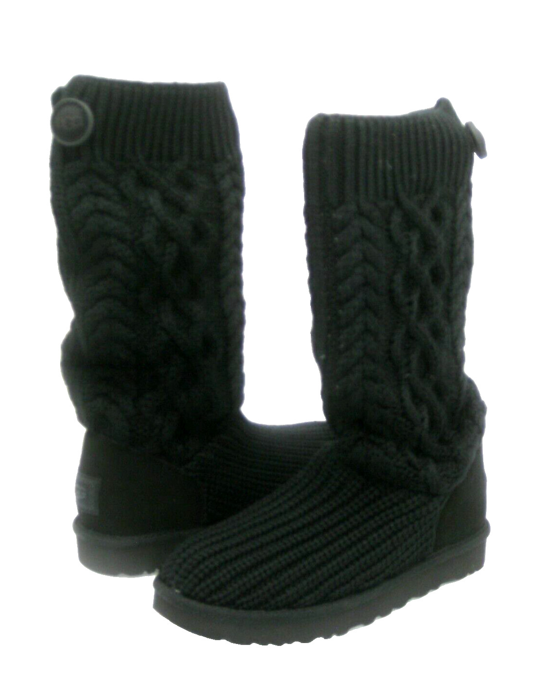 UGG CLASSIC CARDI CABLED KNIT WOMEN BOOTS BLACK US 11 /UK 9 /EU 42