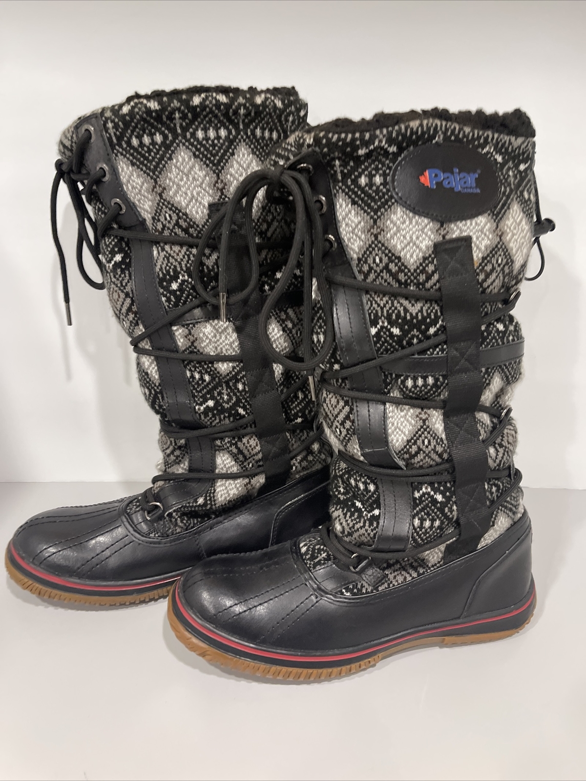 Pajar Women Winter Boots Canada Insulated Lace Up Snow Size USA 10