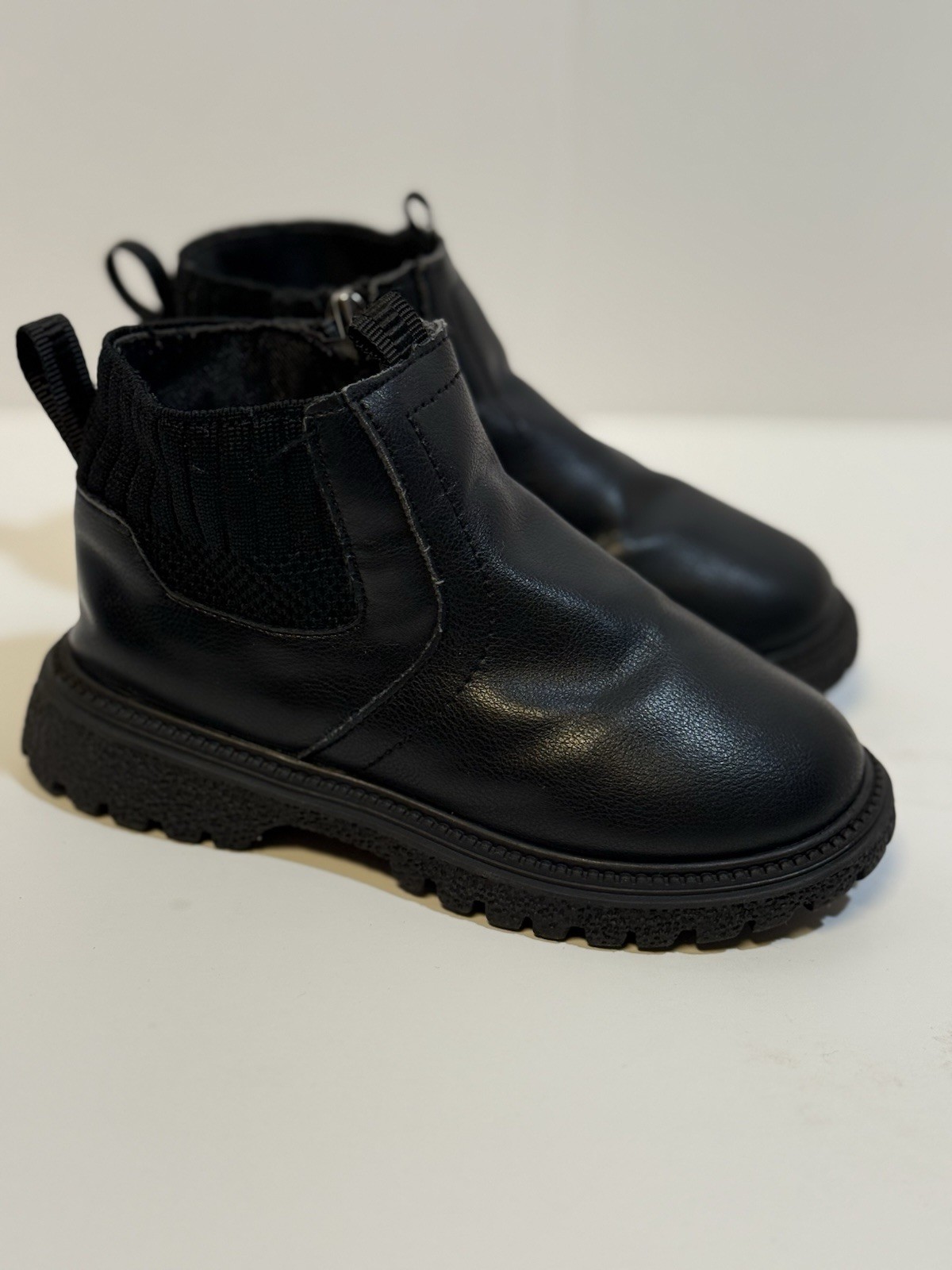 Girls Boots Size 11.5 Chelsea Black Shoes