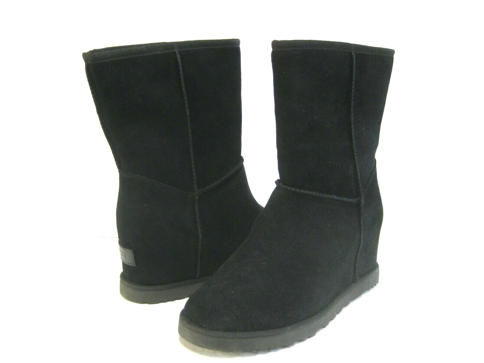 UGG CLASSIC FEMME SHORT WOMEN BOOTS SUEDE BLACK US 6 /UK 4 /EU 37 /JP 23