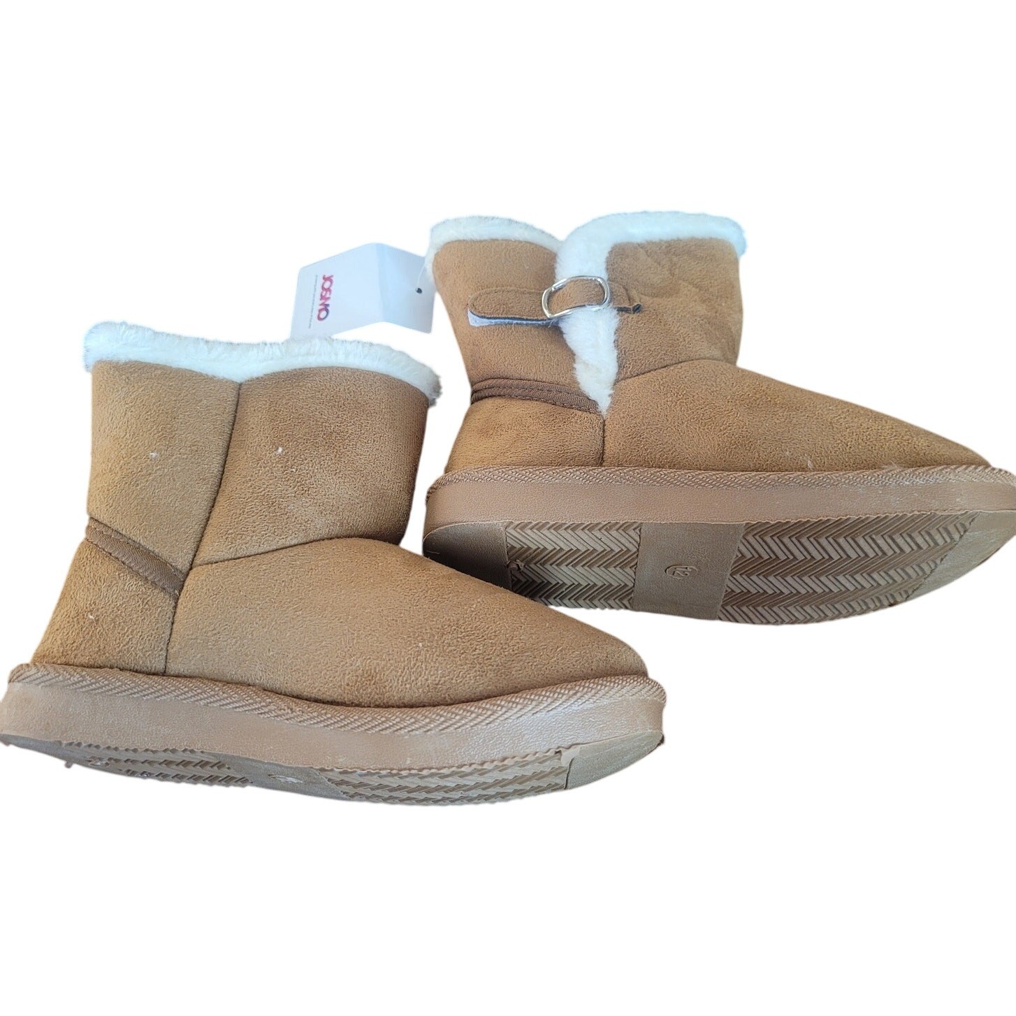 Josmo Girls Winter Boots, Wheat, Size 12, Style 90144M, Faux-Fur Lined, Side Zip