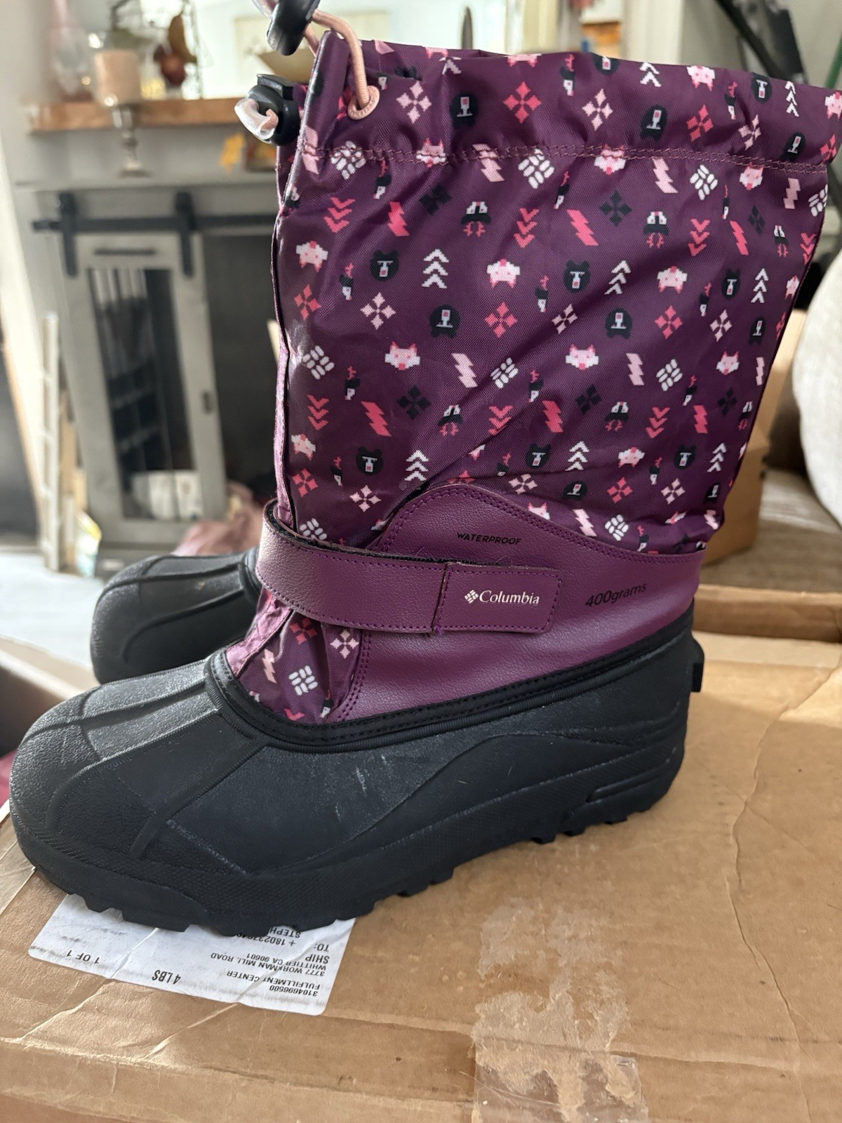 Columbia Pink & Purple Girls Winter Boots Size 6 retail $65