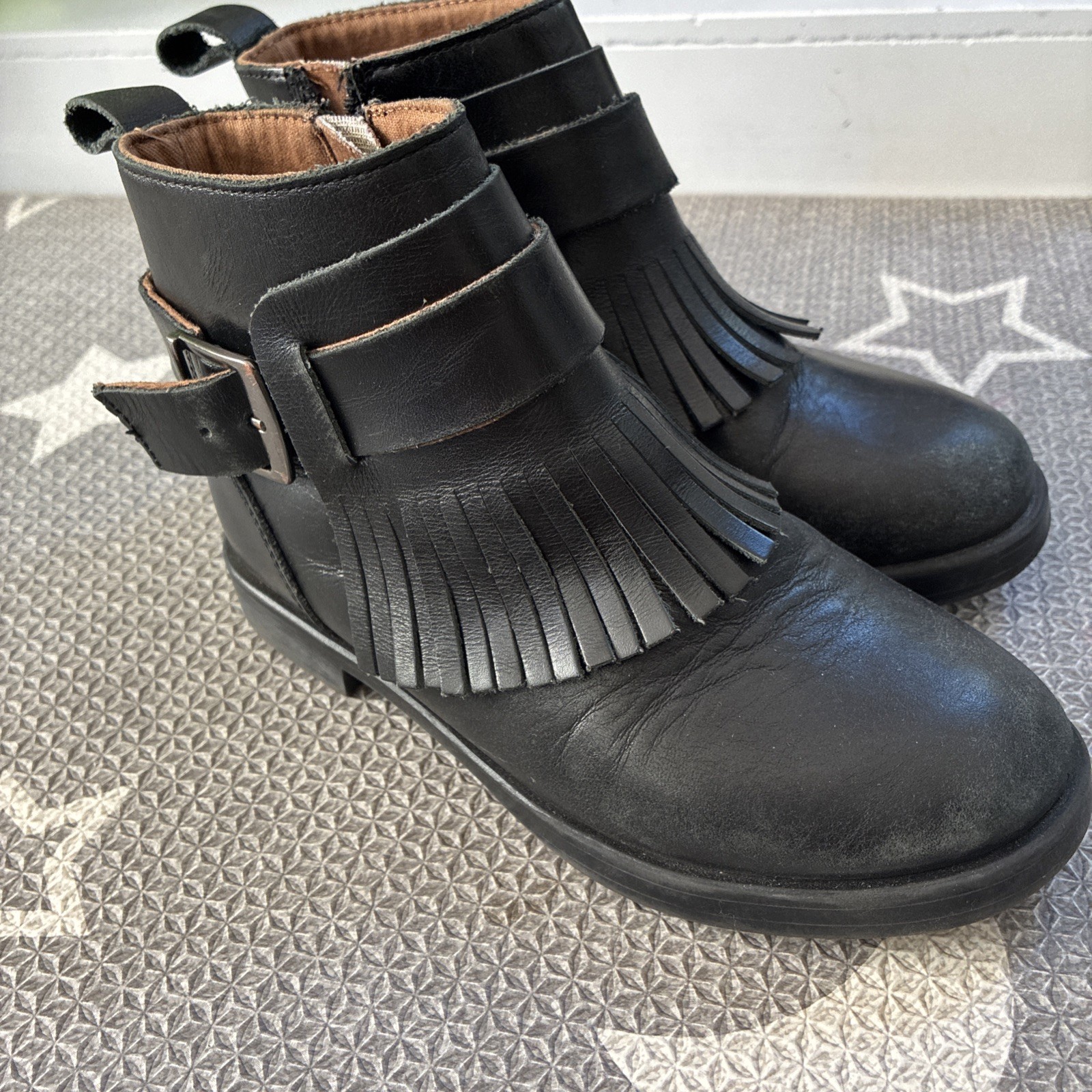Zara Girls Boots Size 28 (180) Real Leather Short Boots
