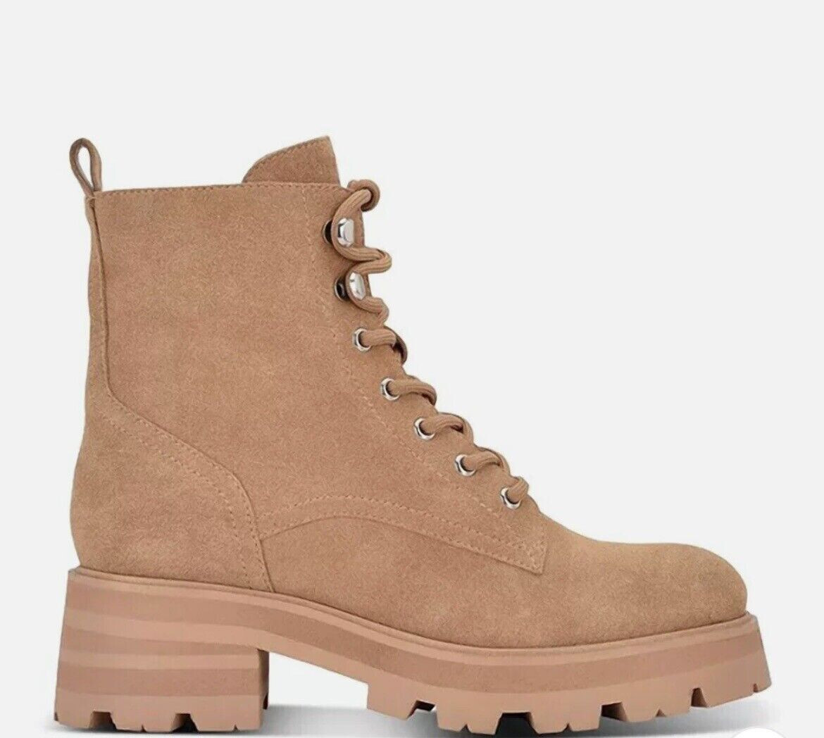 MARCH FISHER LUCIEN WOMEN BOOTS  LIGHT NATURAL COLOR SIZE 8M NIB