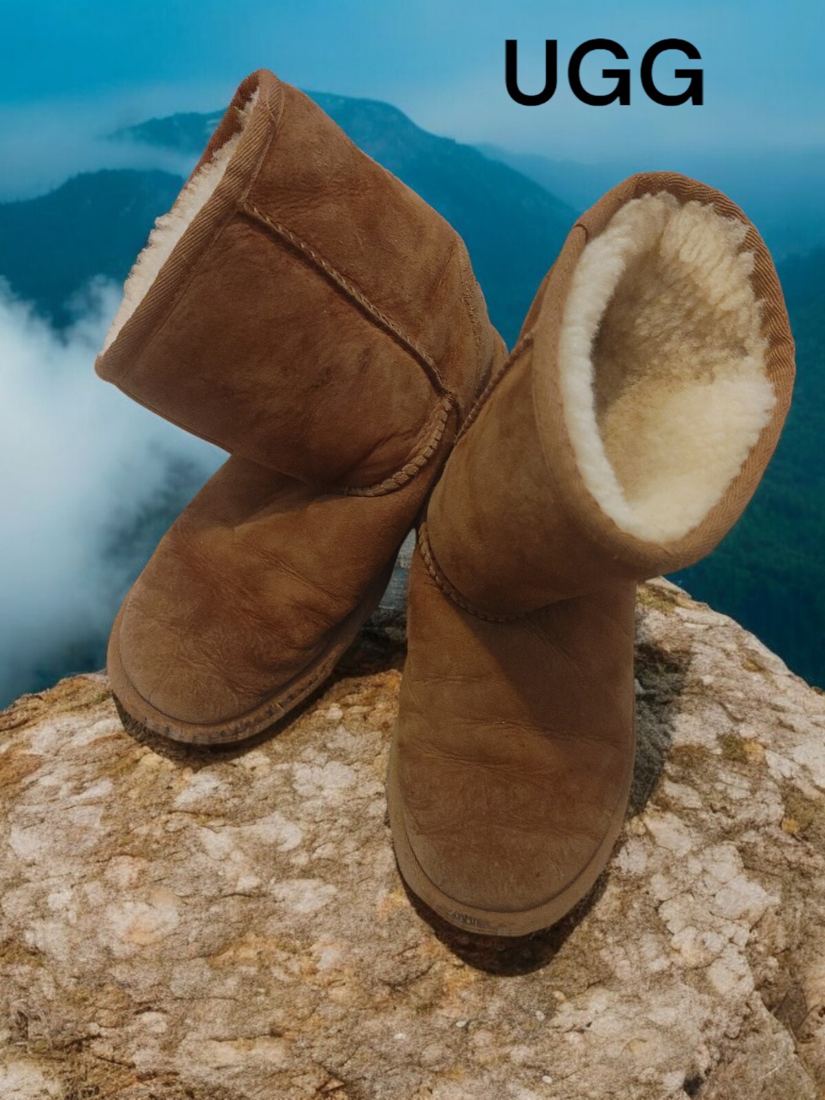 UGG Australia Leather Big Girls Boots Us Size 3