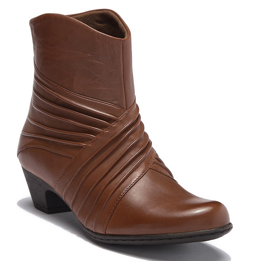 New – Rockport Brynn Rouched Leather Women Boots