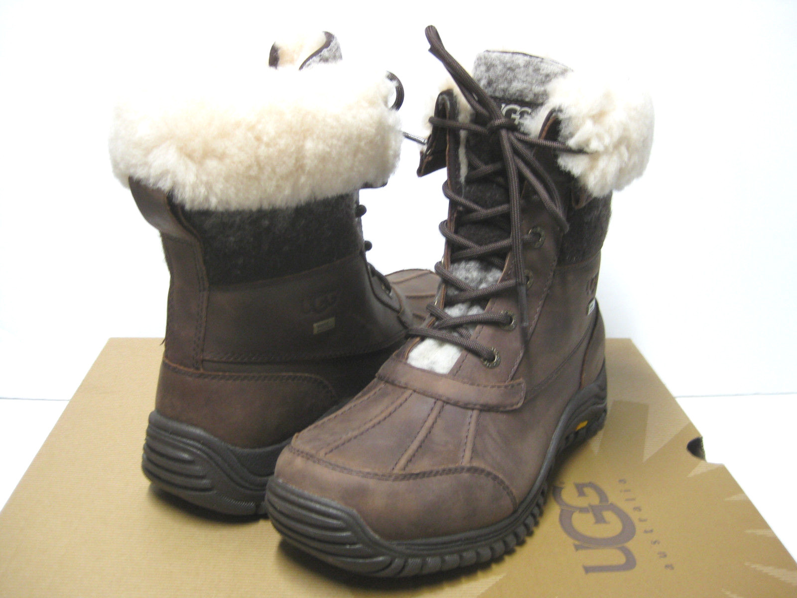 UGG ADIRONDACK II WOMEN WINTER BOOTS LEATHER CHOCOLATE US 12 /UK 10.5 /EU 43