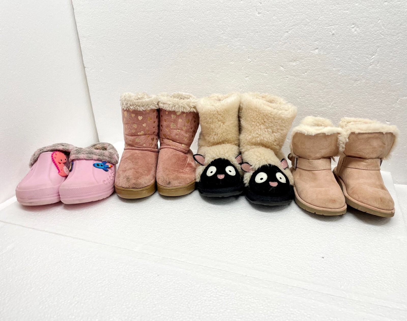 Mix Lot Of 4 Small Girls Winter Boots Shoes