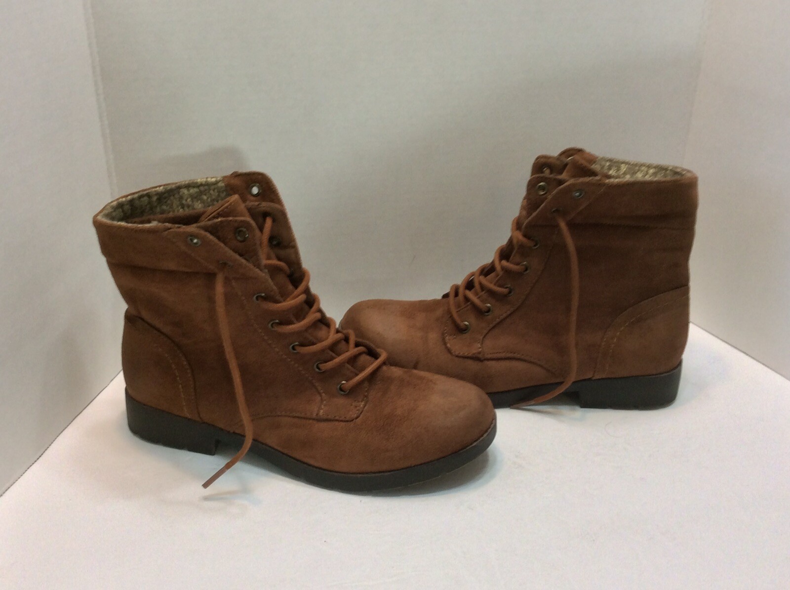 ARIZONA Jeans York Brown Faux Suede Lace Up Women Ankle Boots US8.5M UK6.5 EU39