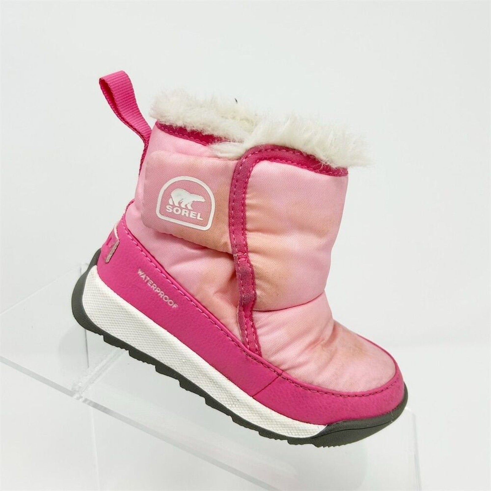 SOREL Baby Toddler Girls Whitney II Plus Waterproof Boots Pink Size 7 Winter