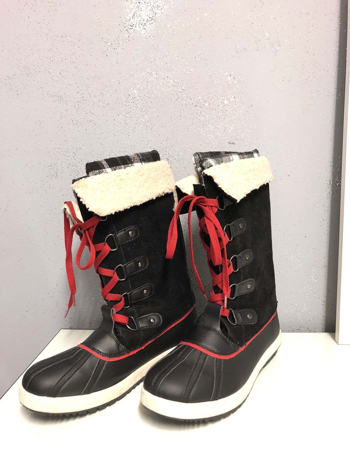 Just Fab Flat Boots Marley Women Winter Boots Size US 11