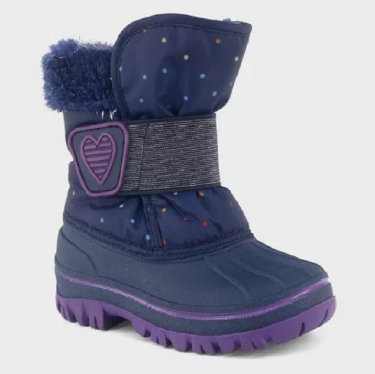 NEW Toddler Girls’ Charissa Glitter Faux Fur Winter Boots – Cat & Jack 9