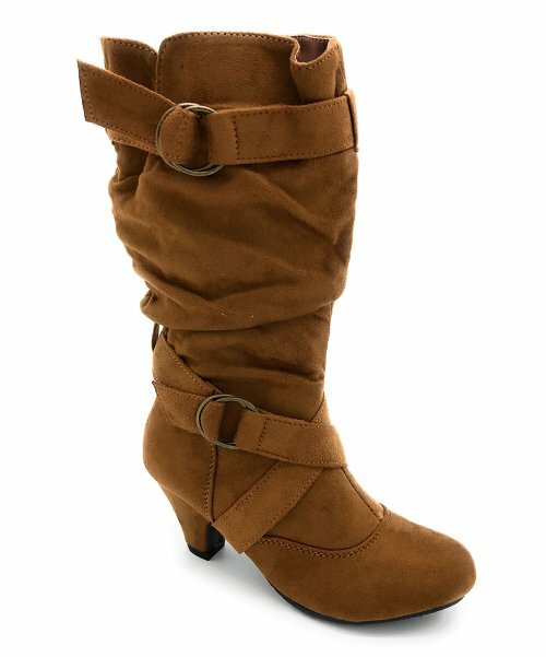 New Link Little Girls Brown Zip Up Side Boots Double Loop Little Kid Size 12 NWB