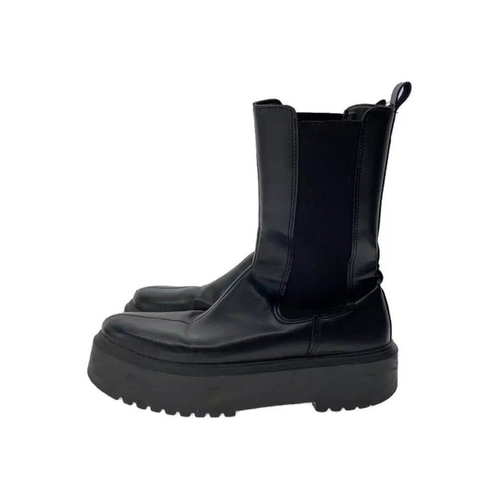 Asos Women Boots Side Gore US 9  UK 7 EU 10 Black Platform F102750