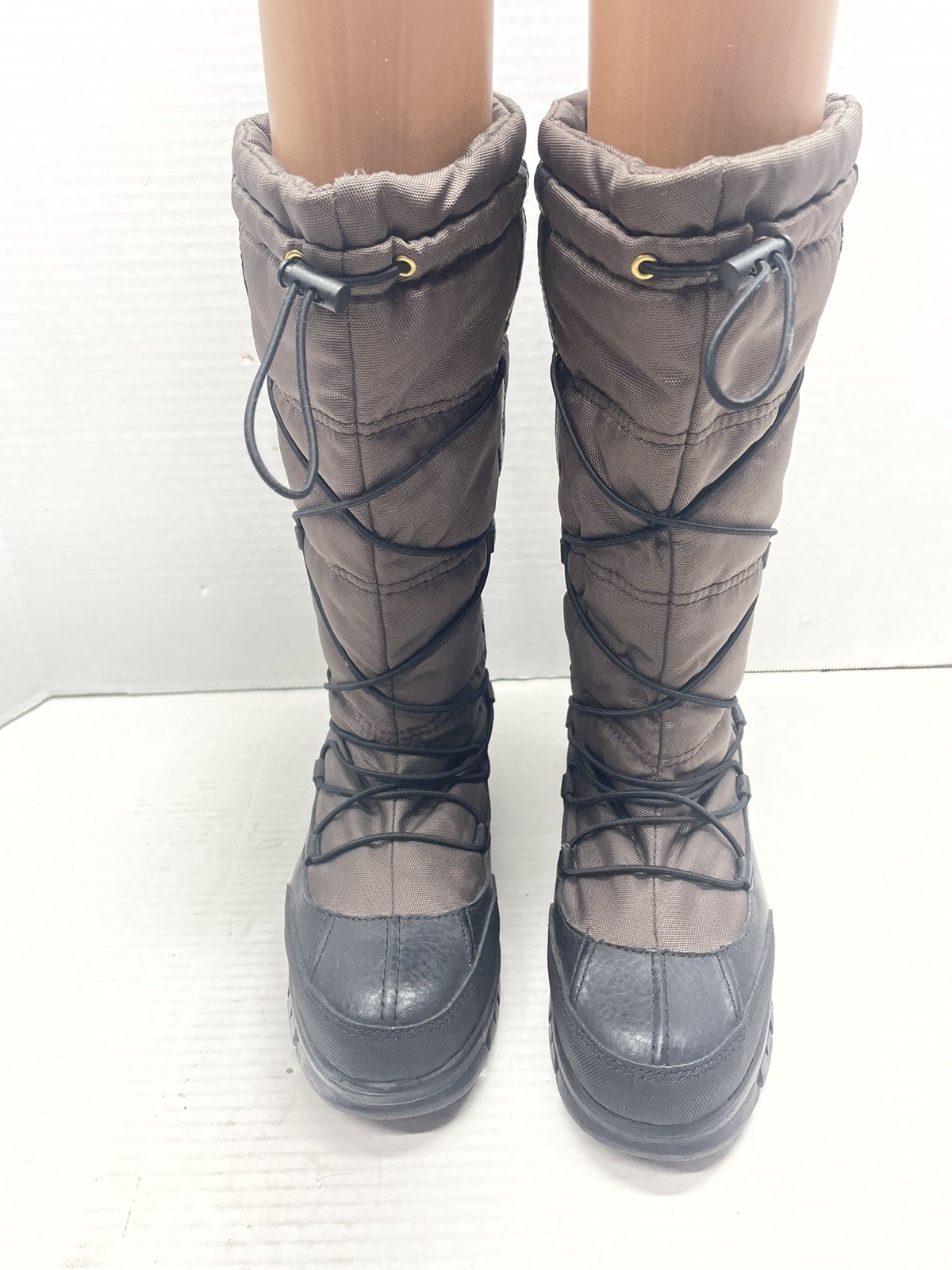 Lauren Ralph Lauren Quinly Women Winter Boots Size 7 Brown (MSRP $140) EUC