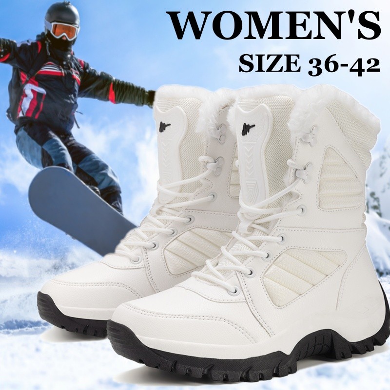 Women Winter Boots Faux Fur Mid Calf Warm Snow Boots 2 Styles Colors SIZE 36-42