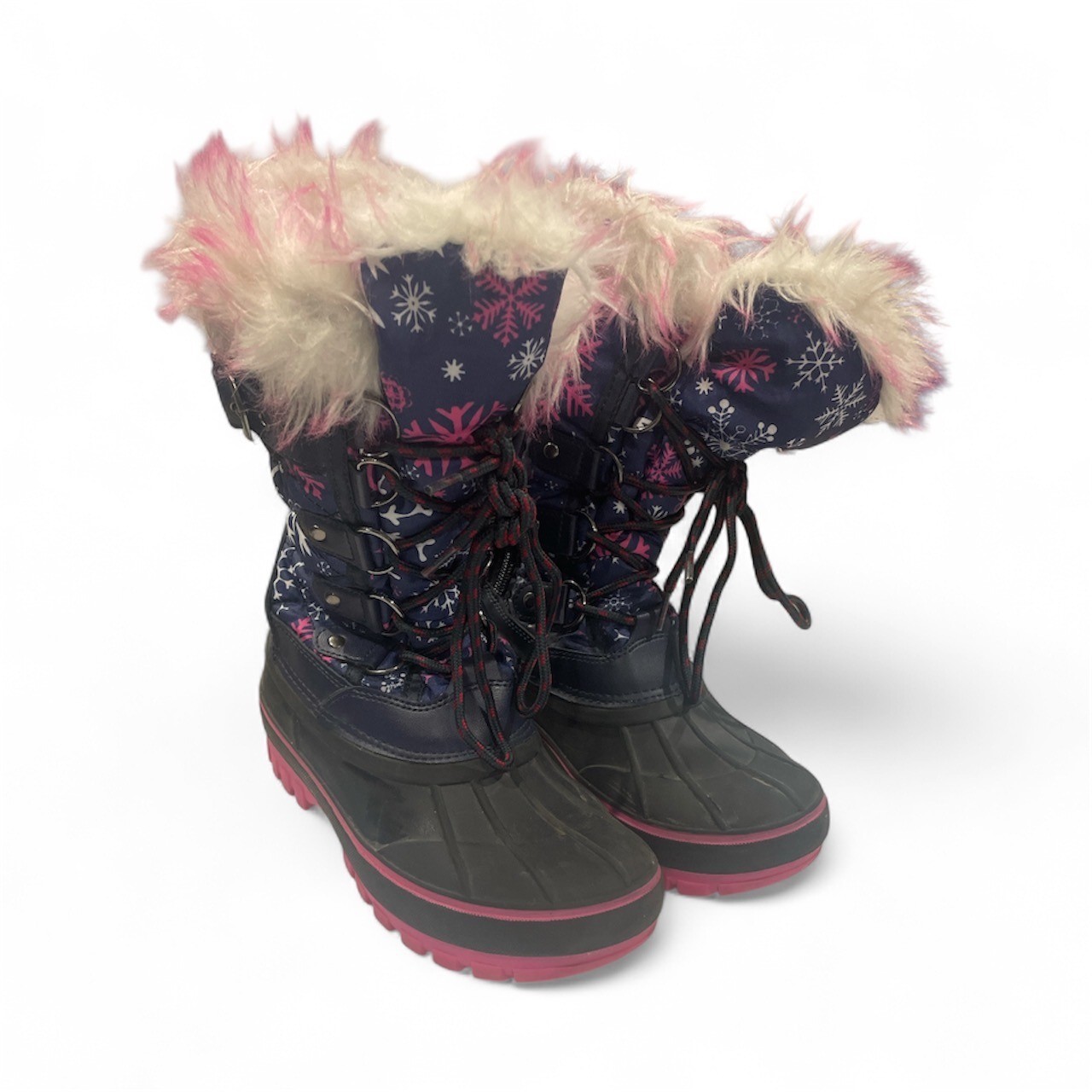 DREAM PAIRS Girls Lined Insulated Waterproof Winter Snow Boots KRiver Navy Size2