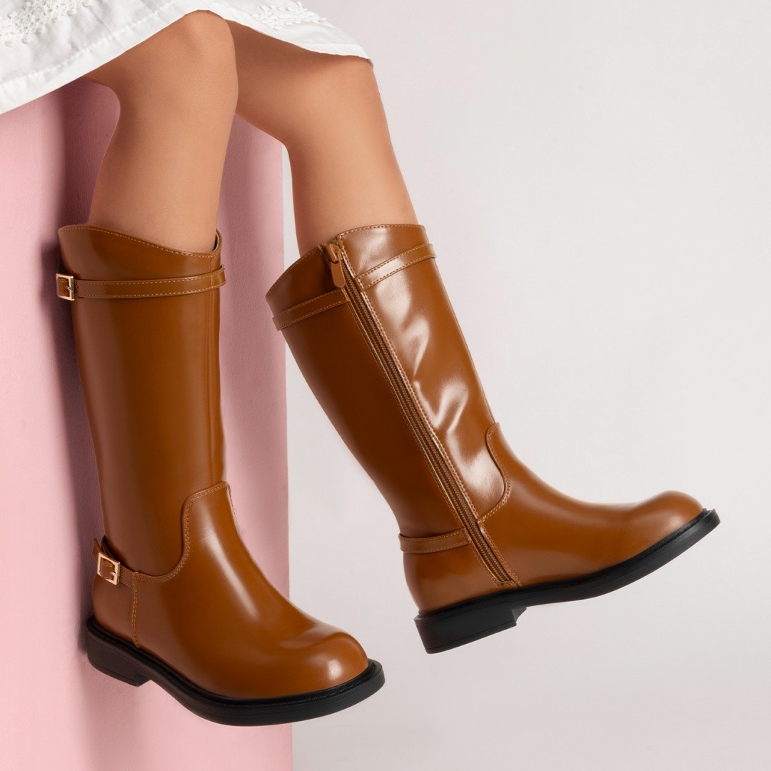 Girls Fashion Knee High Riding Boots Side Zipper Little Big Kids Toddlers Boots