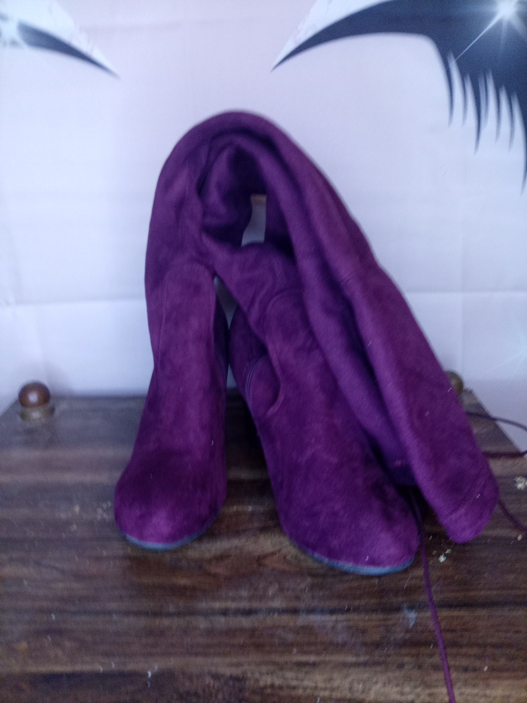 Dark Purple Women Boots Size 9