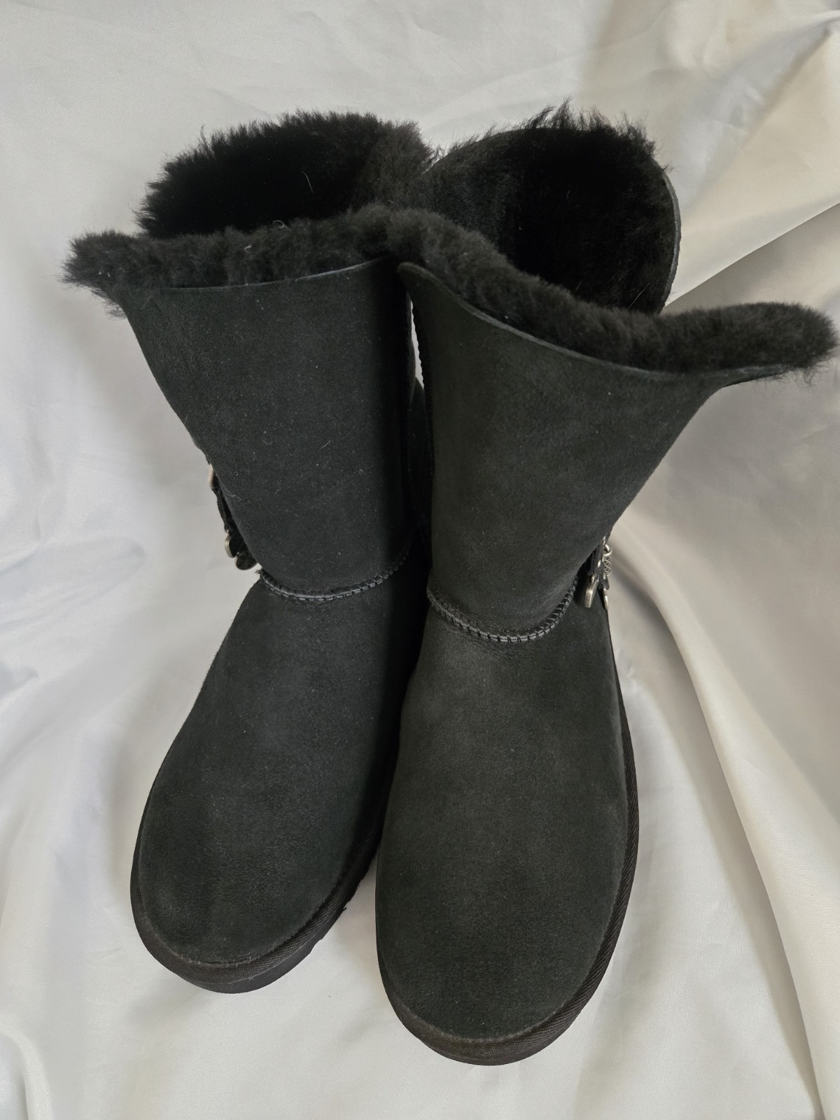 UGG AZALEA CHARM WOMEN WINTER BOOTS SUEDE BLACK US 11 /UK 9 /EU 42